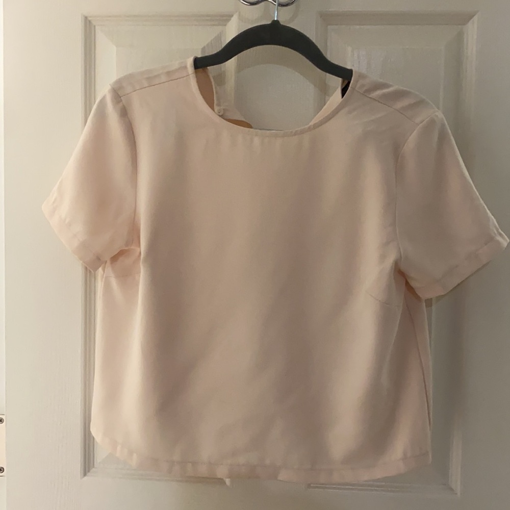 Cream color forever 21 crop blouse.